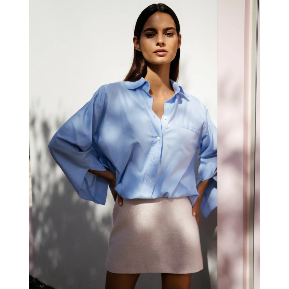 March23 Alice Blouse Blue Dames