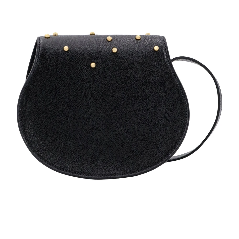 Chloé Zwarte leren schoudertas met klep Black Dames