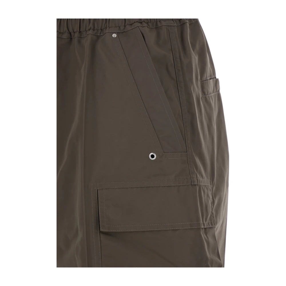 Rick Owens Cargo Grijs Elastische Taille Shorts Gray Heren