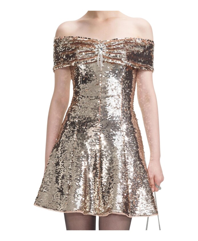 robe-maxi-doree-metallisee-a-col-v