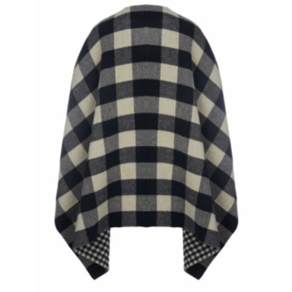 Belstaff Poncho in Zwart-Bruin Multicolor Dames