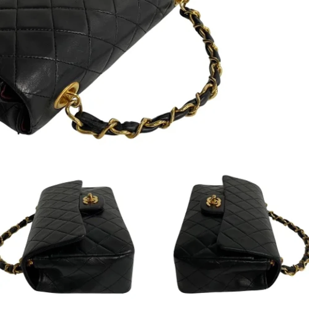 Chanel Vintage Pre-owned Leather handbags Black Dames