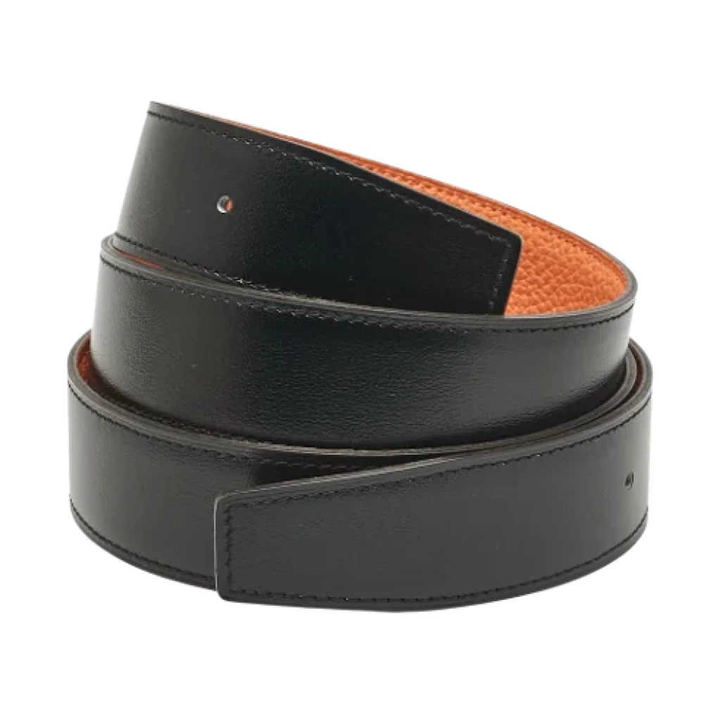 Hermès Vintage Pre-owned Leather belts Black Heren