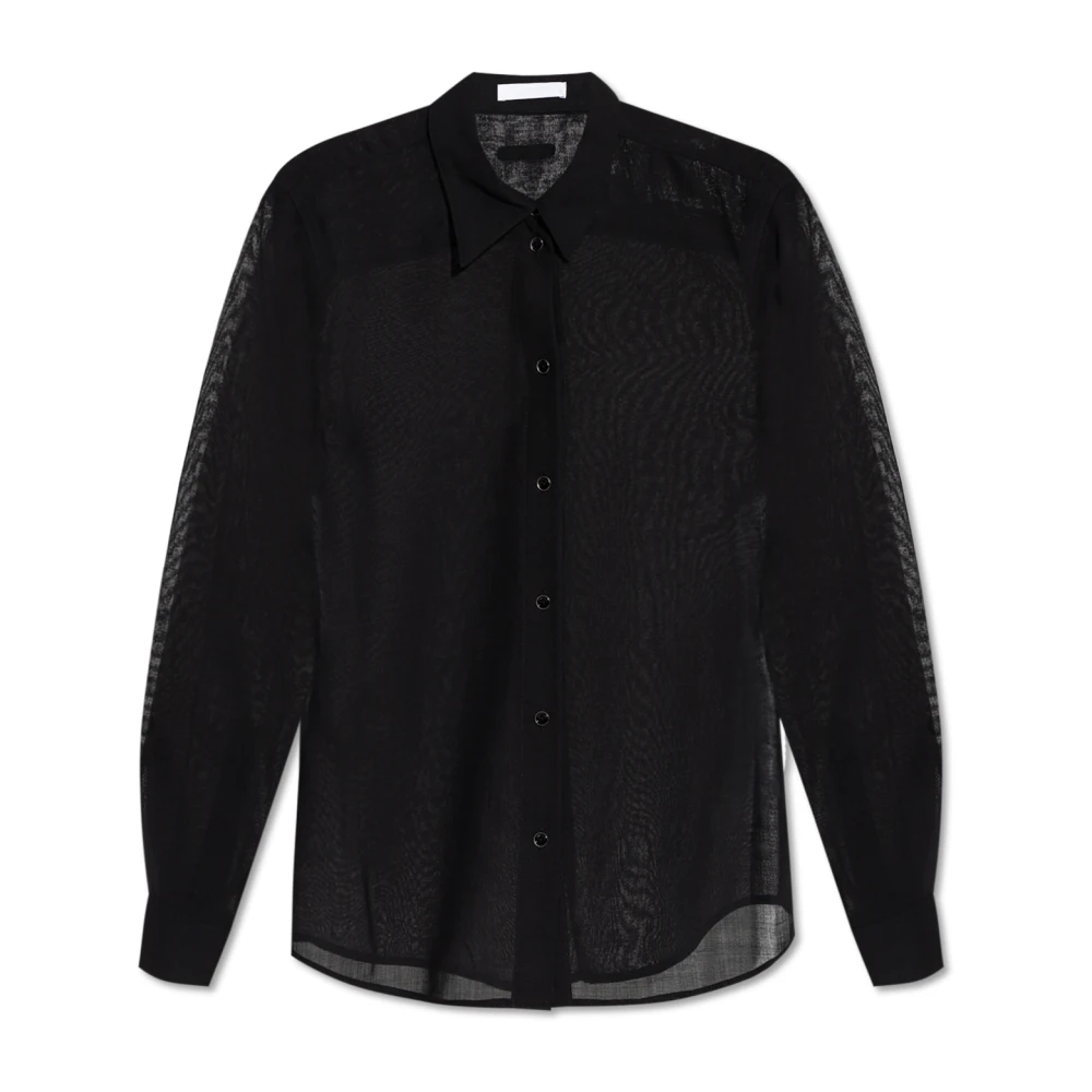 Helmut Lang Transparante shirt Black Dames