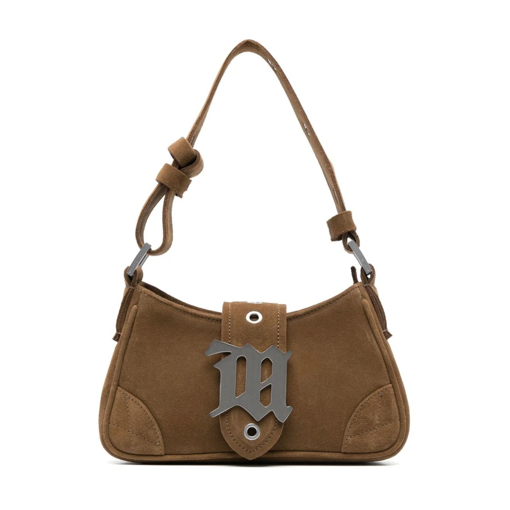 Misbhv Bruin Suède Leren Kleine Tote Tas Brown Dames