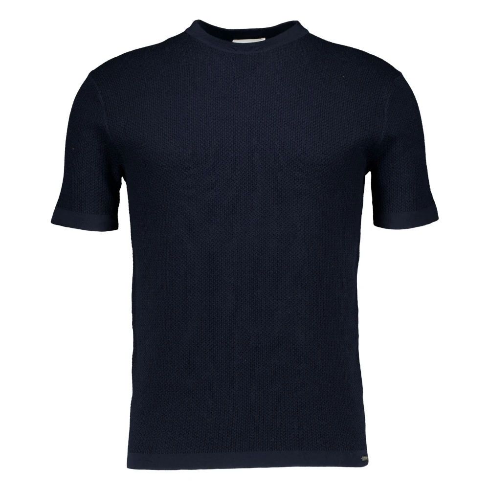 Gentiluomo Blå Round Neck Ss T-Shirt