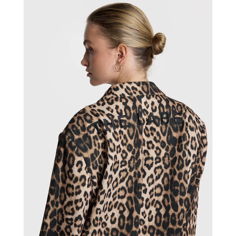Alix The Label Leopard Blazer Brown Dames
