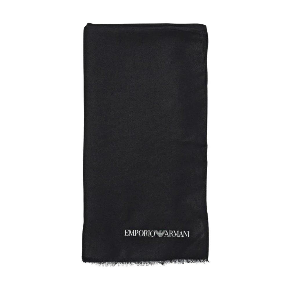 Emporio Armani Men's Blue Woven Scarf