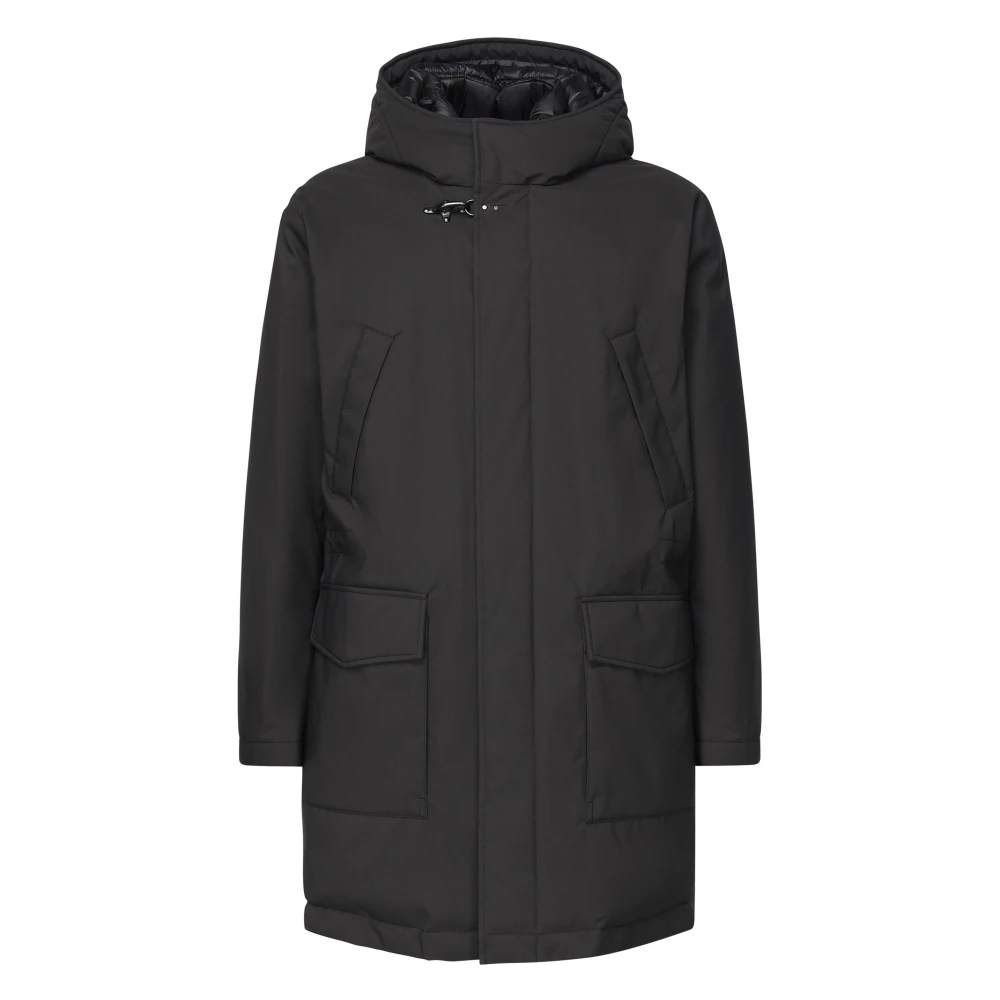 Fay Zwarte Piuma Parka Jas Black Heren