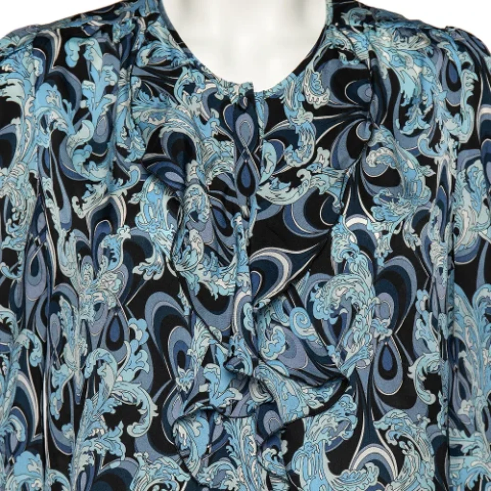 Emilio Pucci Pre-owned Silk tops Blue Dames