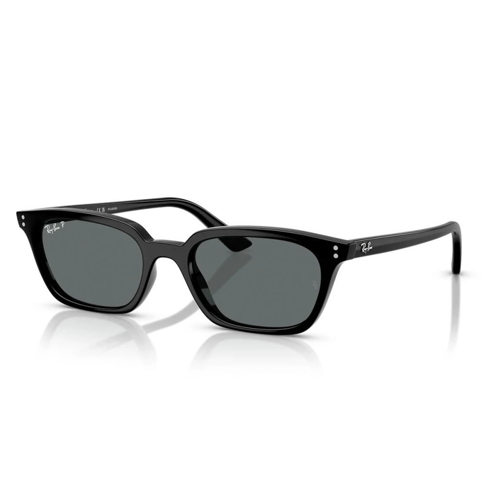 Ray - Ban Unisex Grey Ray - Ban Rb4456 Zaya 667781 Sunglasses Injected Black Pillow Polarized - Image 4