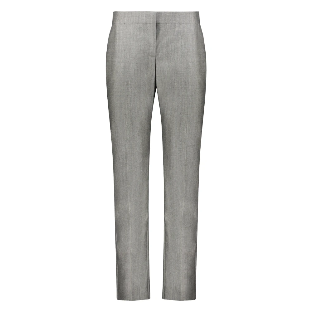 Alexander mcqueen Zijden blend broek met zakken Gray Dames