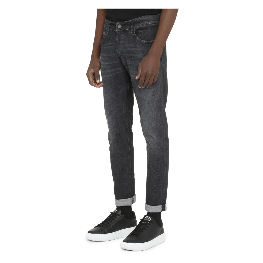 Dondup Stretch katoenen jeans met gewassen effect Gray Heren