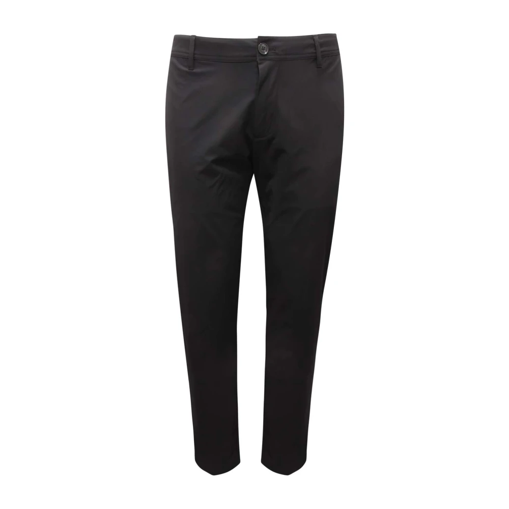 Armani Men's Black Slim-Fit Trousers, W33, P2624 Pantalone Exchange Bi-Stretch Tech Trousers