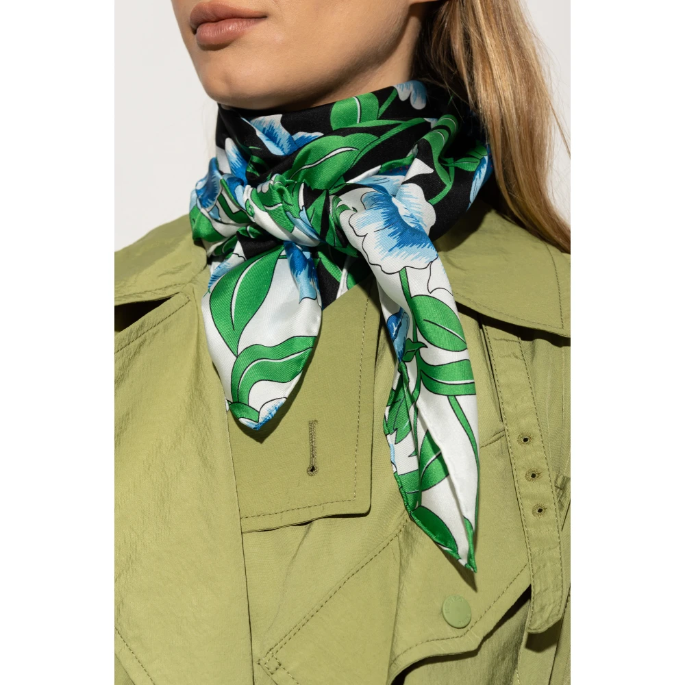 Kenzo Zijden sjaal met bloemenpatroon Multicolor Dames