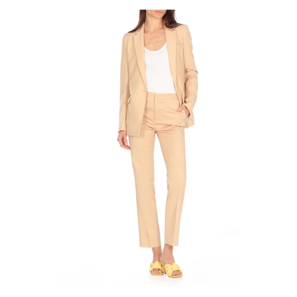 Fabiana Filippi Roze Wol Linnen Blazer Vrouw Pink Dames