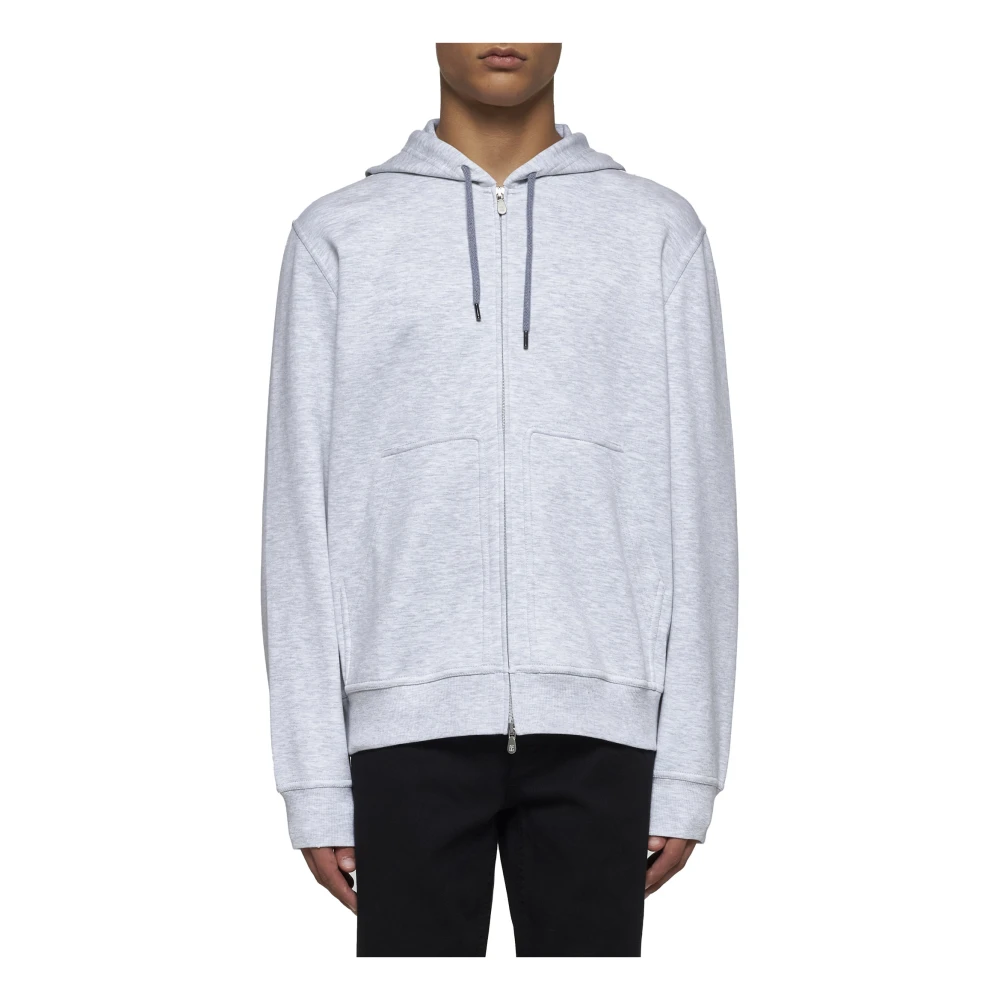 BRUNELLO CUCINELLI Grijze Zip-Through Sweater voor Mannen Gray Heren