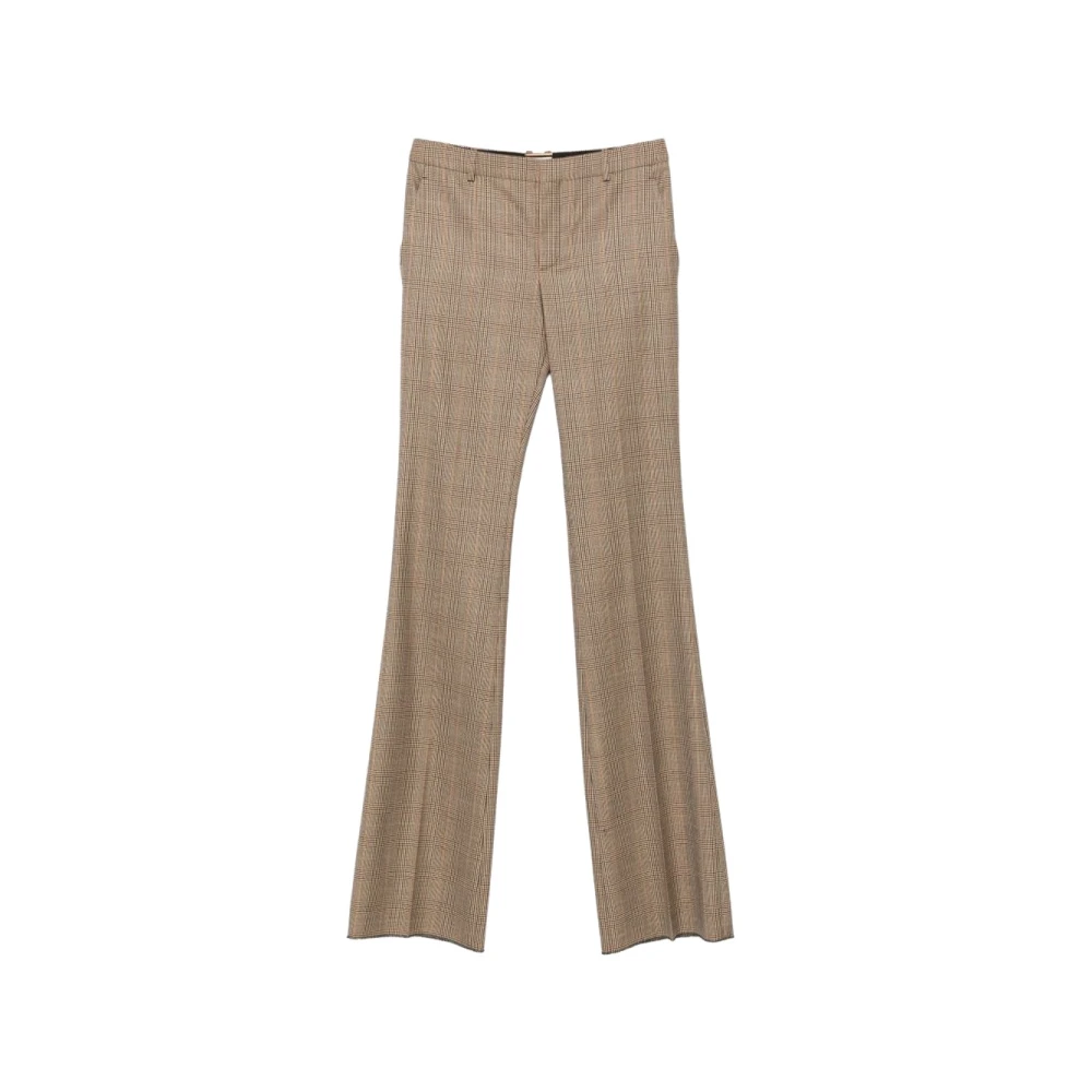 Saint Laurent Straight Trousers Trousers Mujer Beige M
