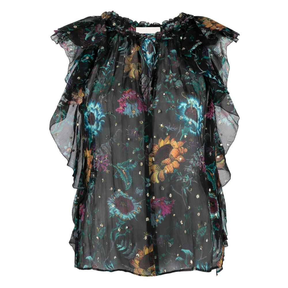 Ulla Johnson Silke Multifärgad Avslappnad Blus Dominique Top Multicolor, Dam