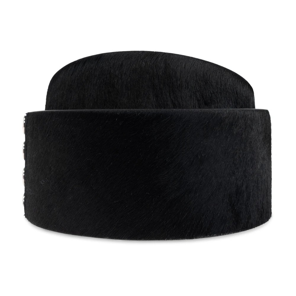The Attico Leren riem Black Dames