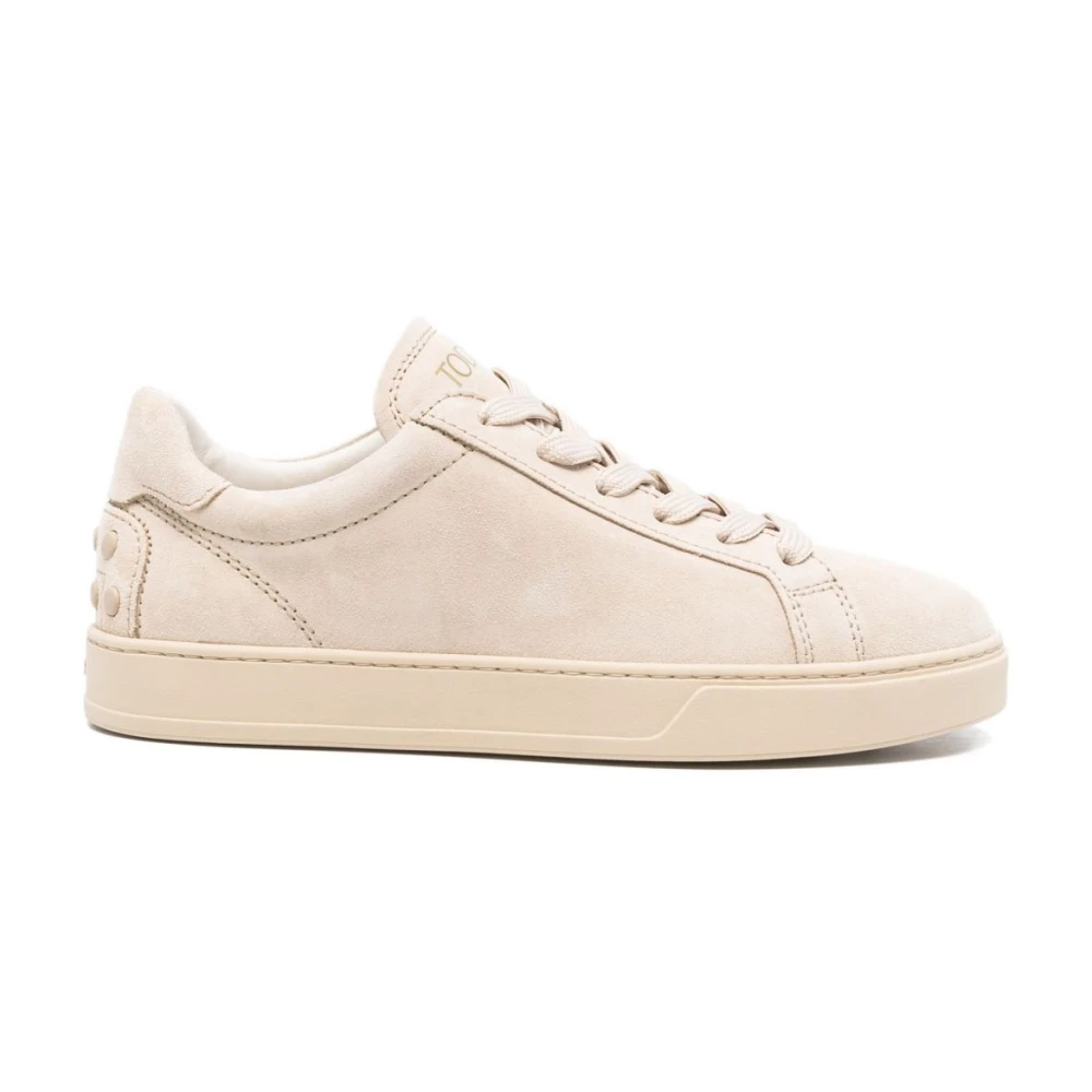 Tod’s Suede Leren Sneakers Dames Schoenen Beige