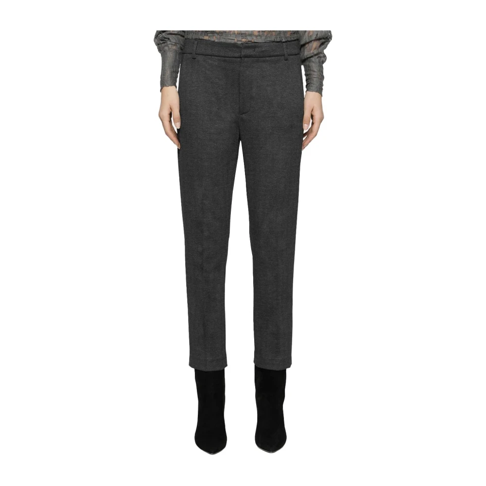 Dondup Losse Chino Enkellange Broek Black Dames