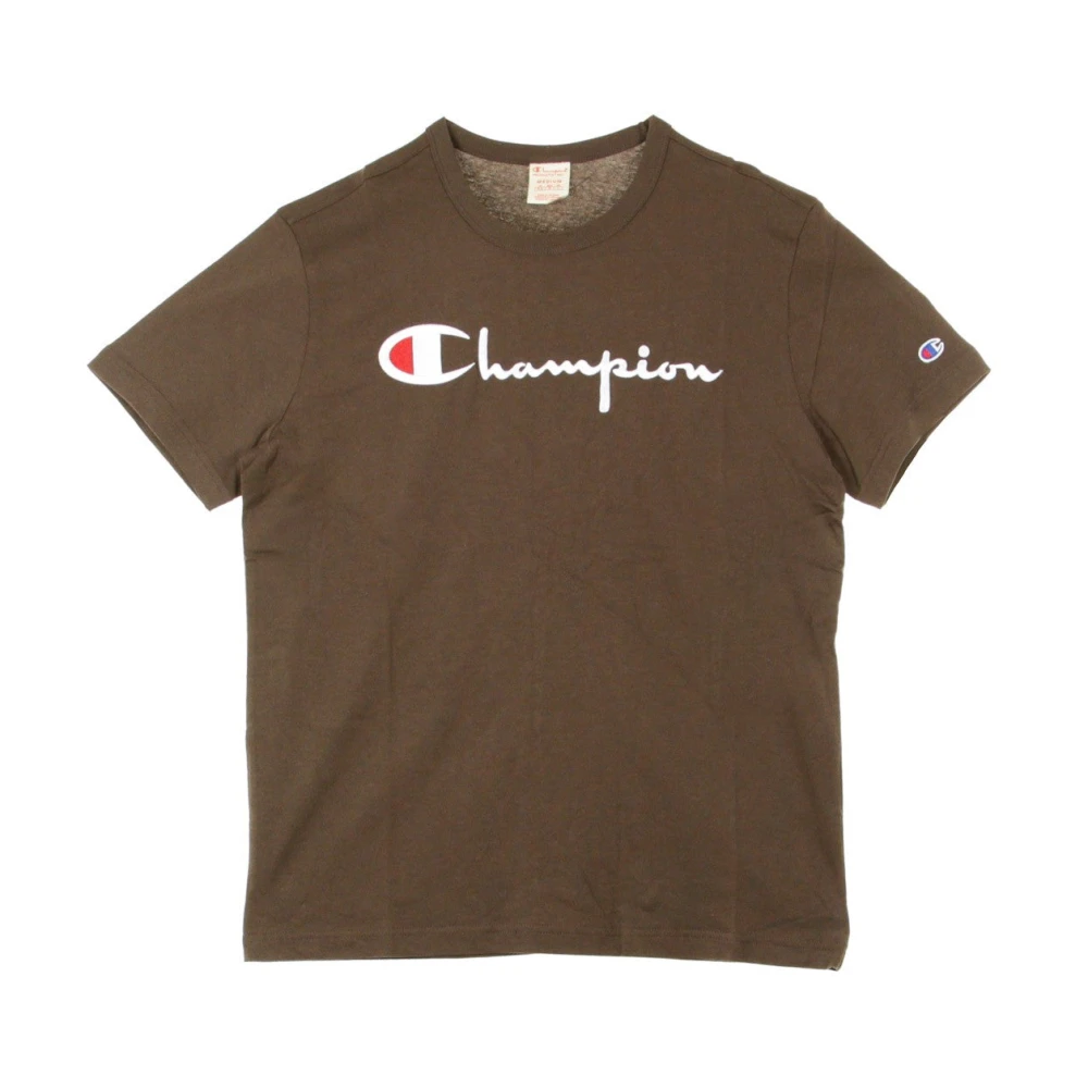 Champion Bruine Crewneck Tee voor Mannen Brown Heren