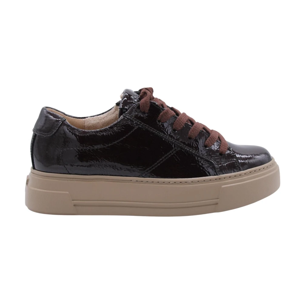 Paul Stijlvolle Sneaker met Pauwoog Detail Dames Schoenen Bruin