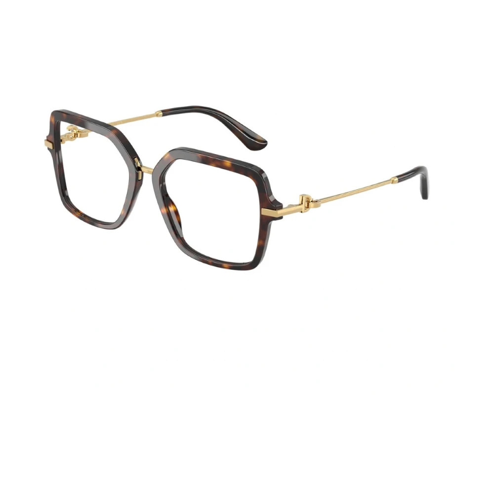 Dolce & Gabbana Vierkant Metalen Montuur Bril Brown Dames