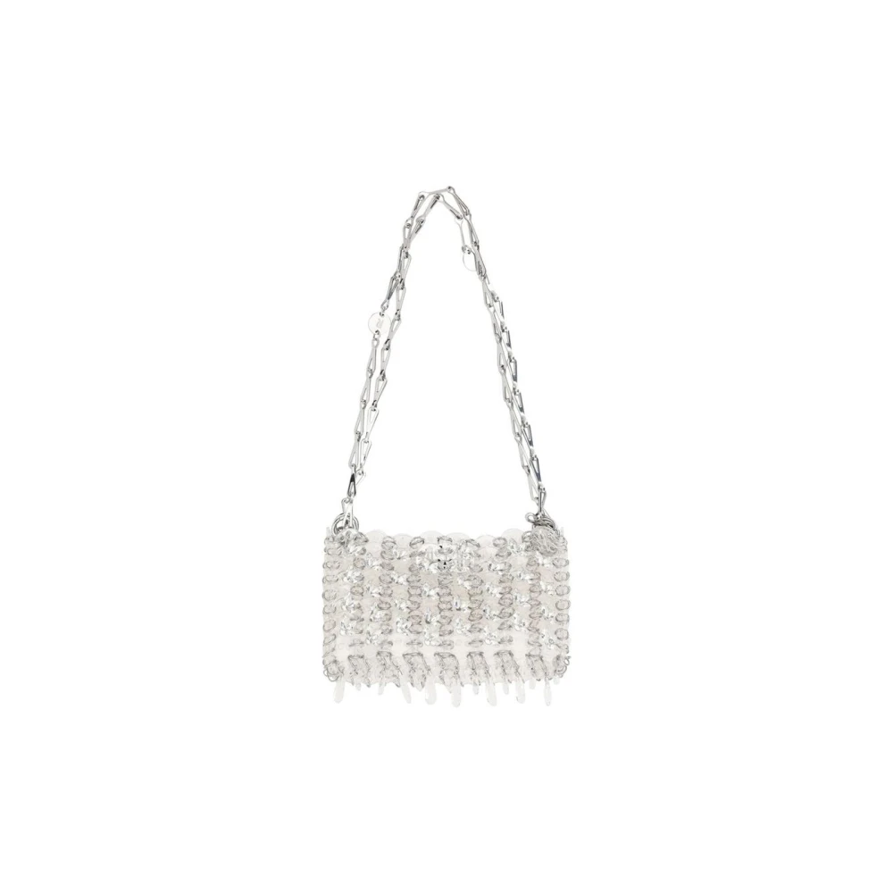 Rabanne Women's Gray Crystal Rhinestone Shoulder Bag