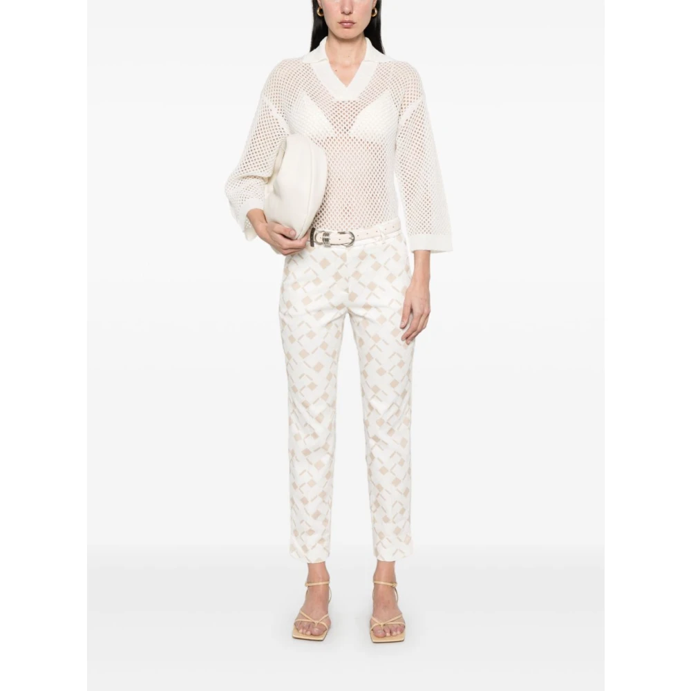 PESERICO Witte Trui Ss25 Beige Dames