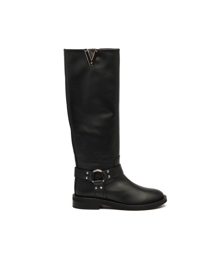 botte-en-cuir-noir