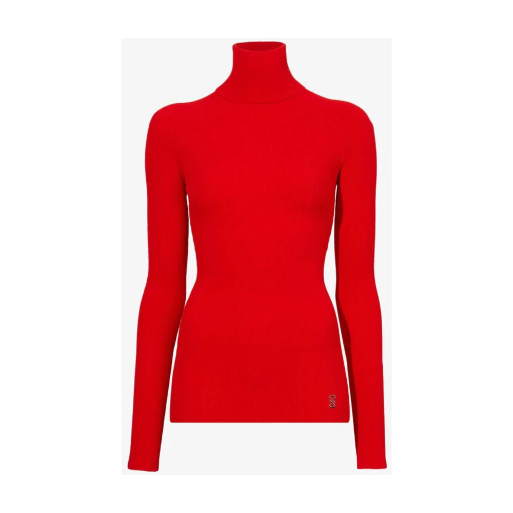 Proenza Schouler Rode Geribbelde Fox Top Red Dames