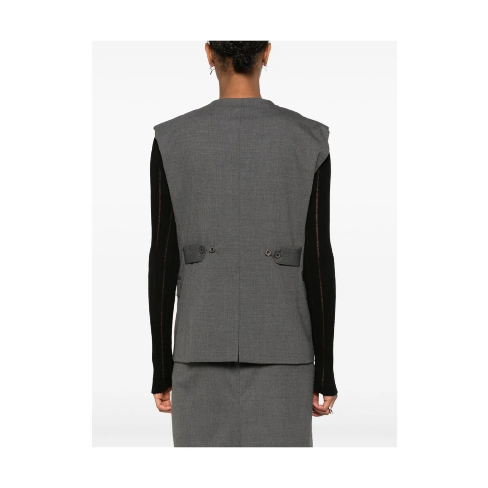 Remain Birger Christensen Grijs V-hals vest Gray Dames