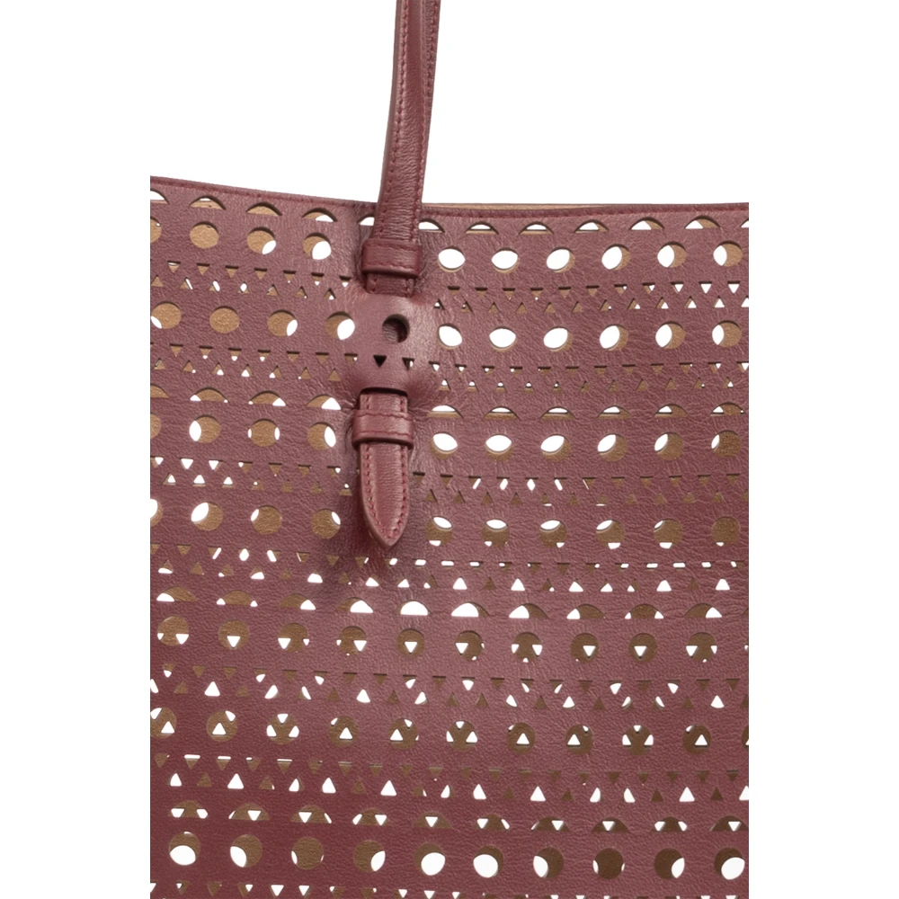 Alaïa Mina 44 Shopper Bag Red Dames