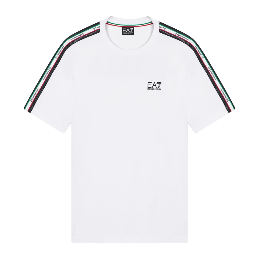 Emporio Armani Ea7 Mannelijk Wit Tops Heren, L, Katoen, Jersey T-Shirt
