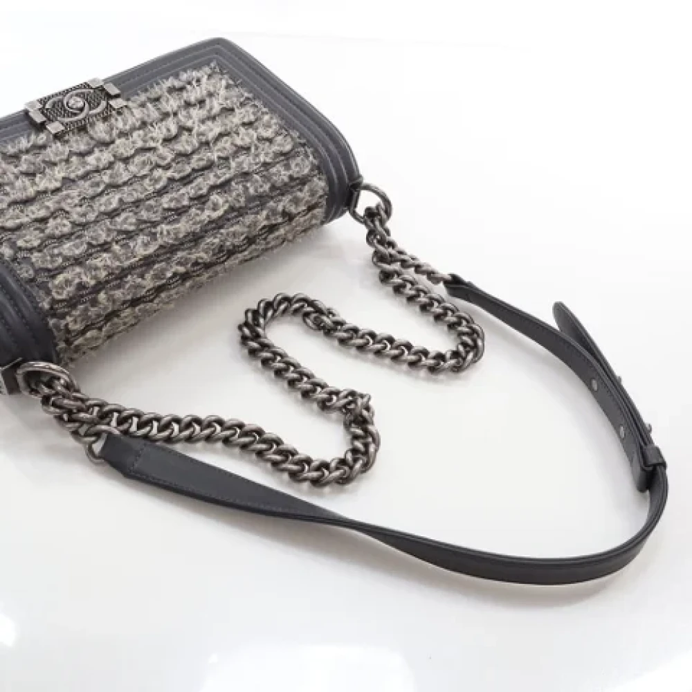 Chanel Vintage Pre-owned Leather handbags Gray Dames
