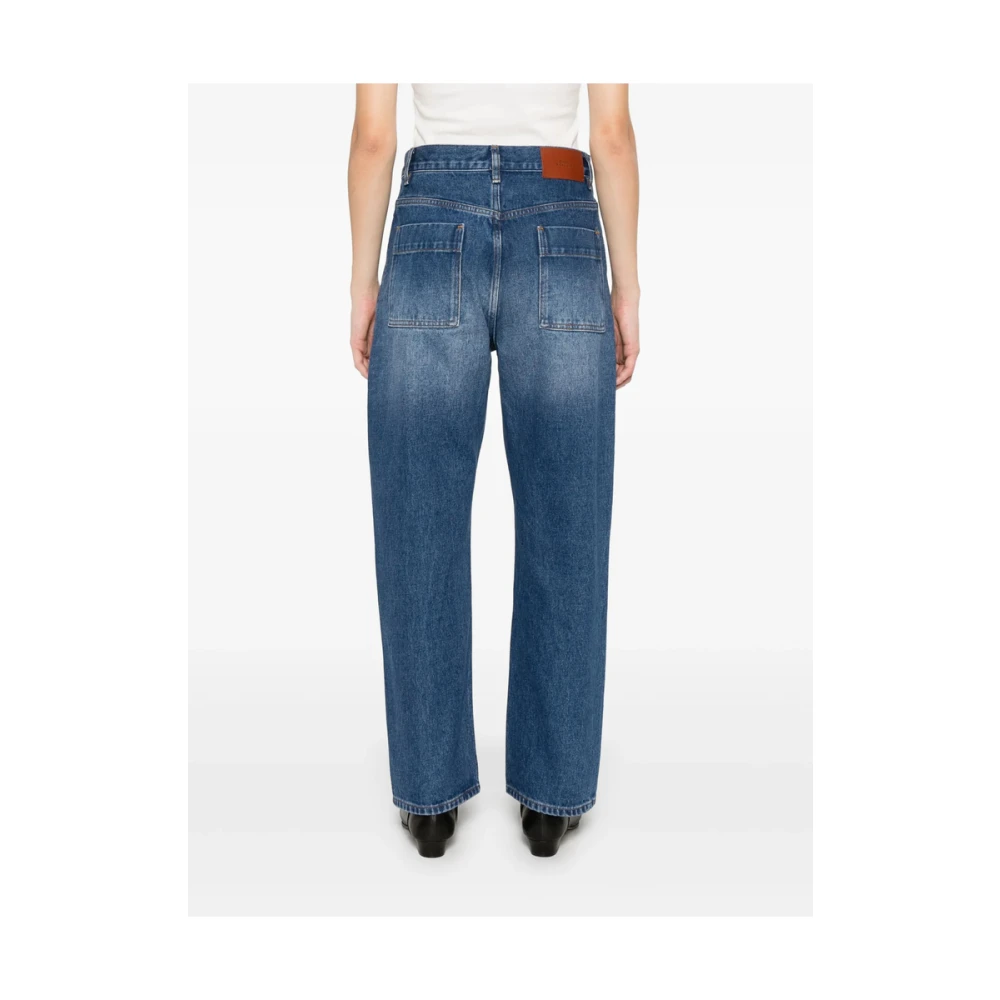 Studio Nicholson Indigo Blauw Klassieke Vijf Zak Jeans Blue Dames