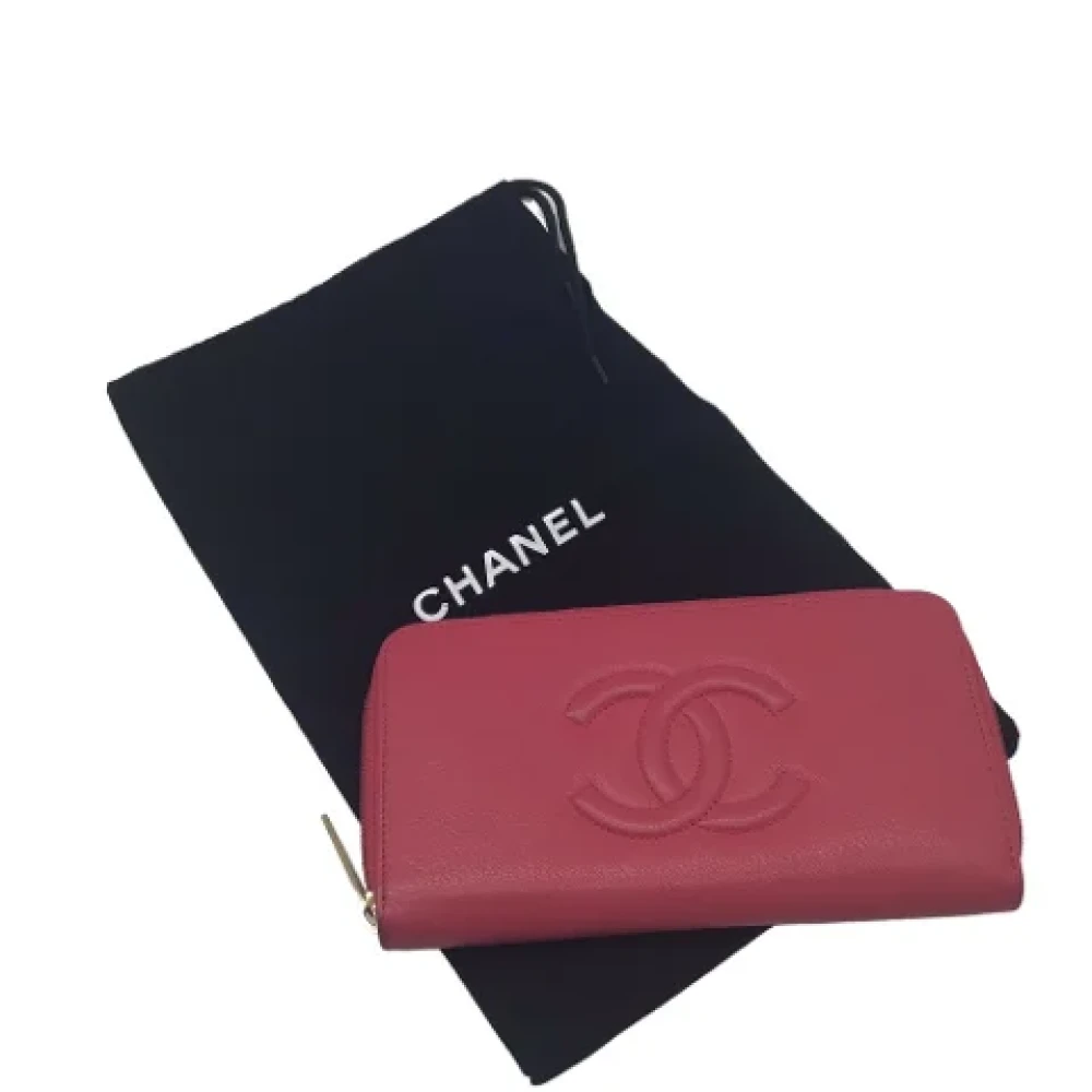 Chanel Vintage Pre-owned Leather wallets Pink Dames