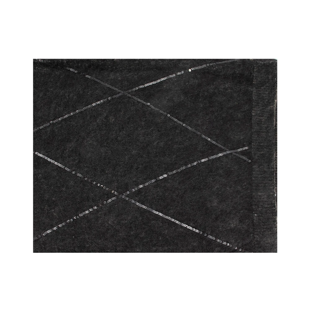 BRUNELLO CUCINELLI Lurex Detail Zacht Touch Sjaal Black Dames