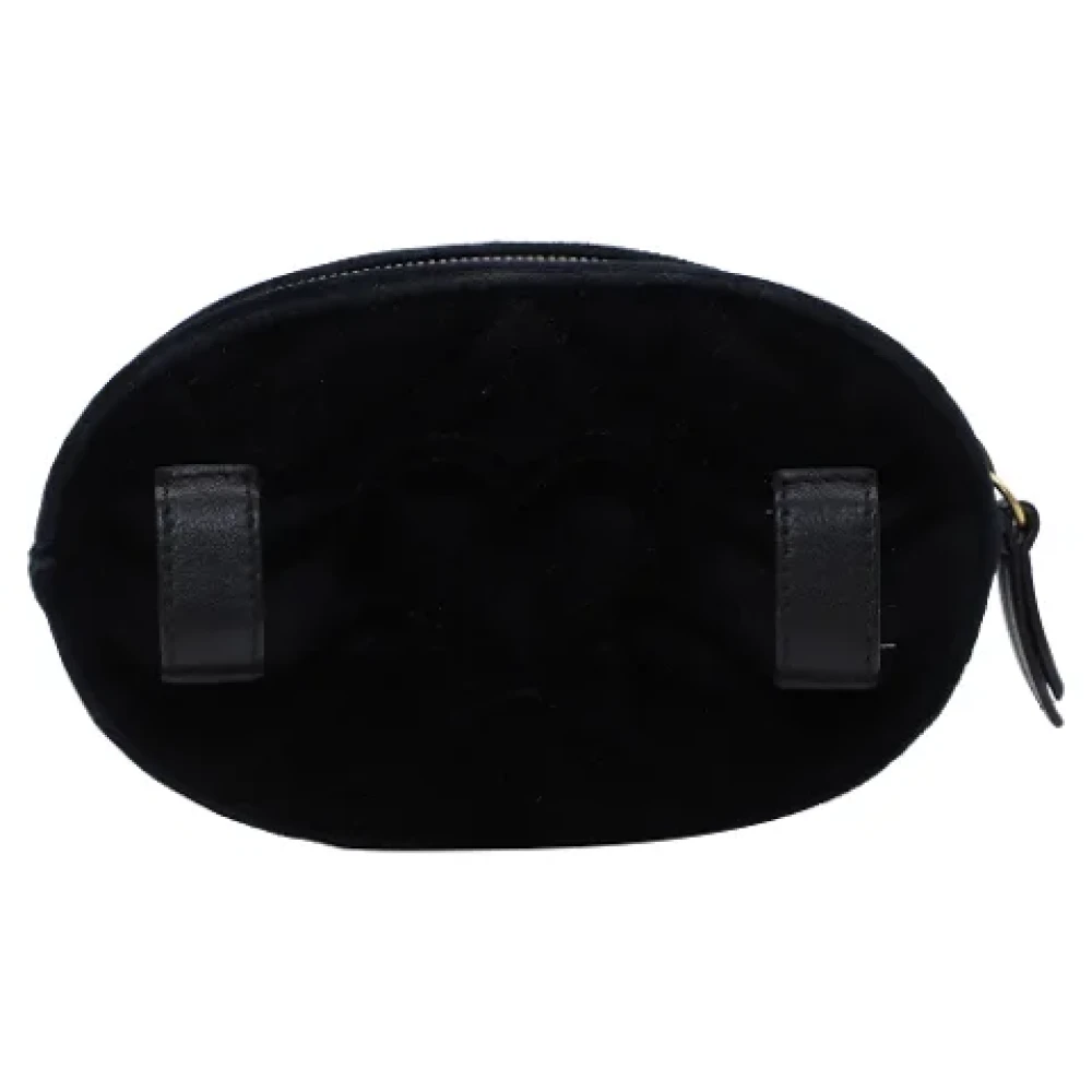 Gucci Vintage Pre-owned Velvet crossbody-bags Black Dames