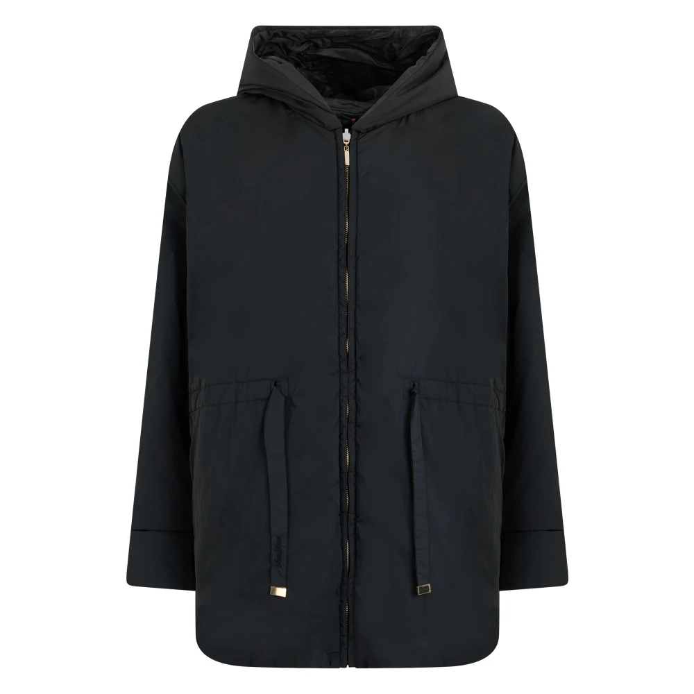 Max Mara Padded Jacket With Hood - Female - Light Jackets - Black - Xs - Jackets