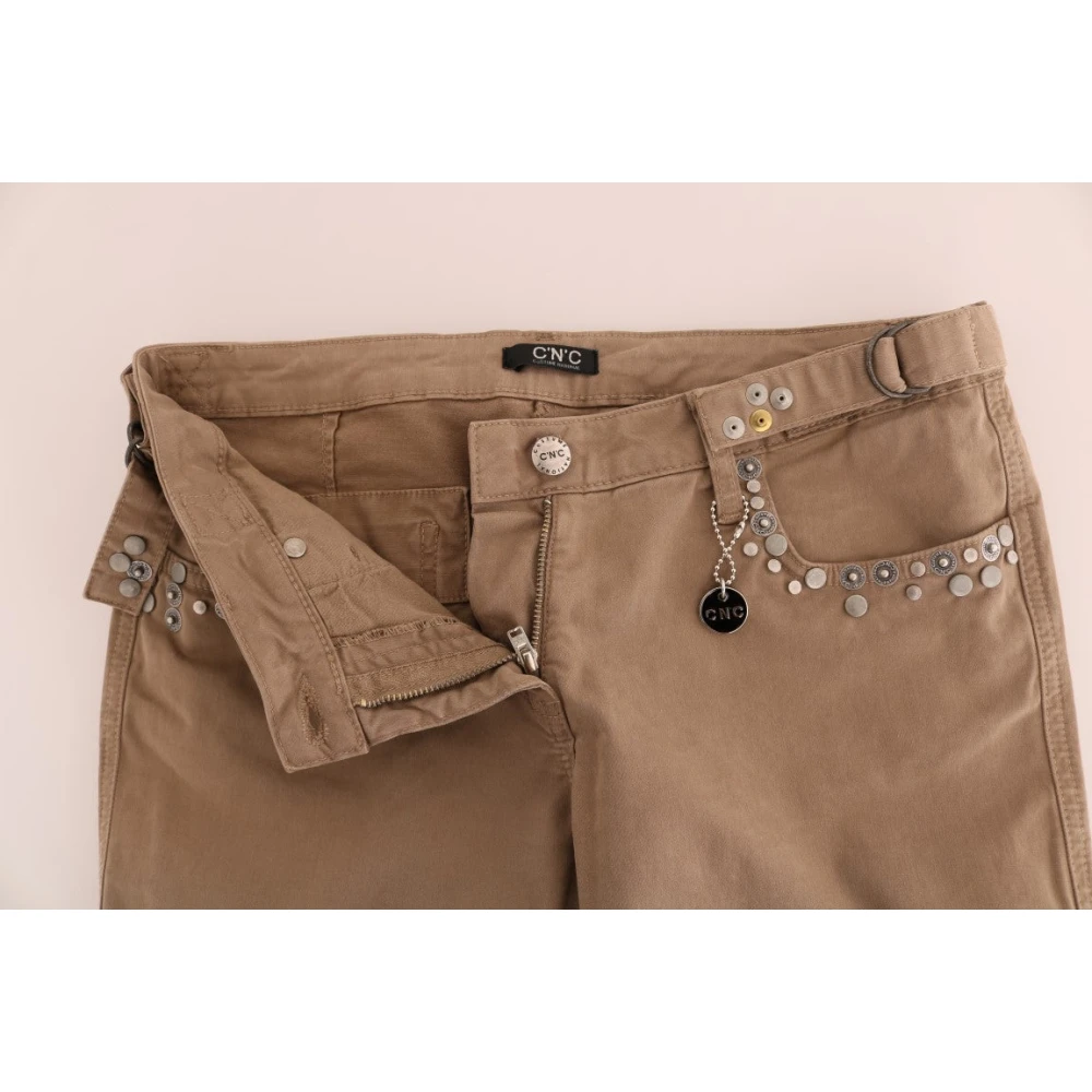 Costume National Beige Super Slim Fit Designer Jeans Beige Dames