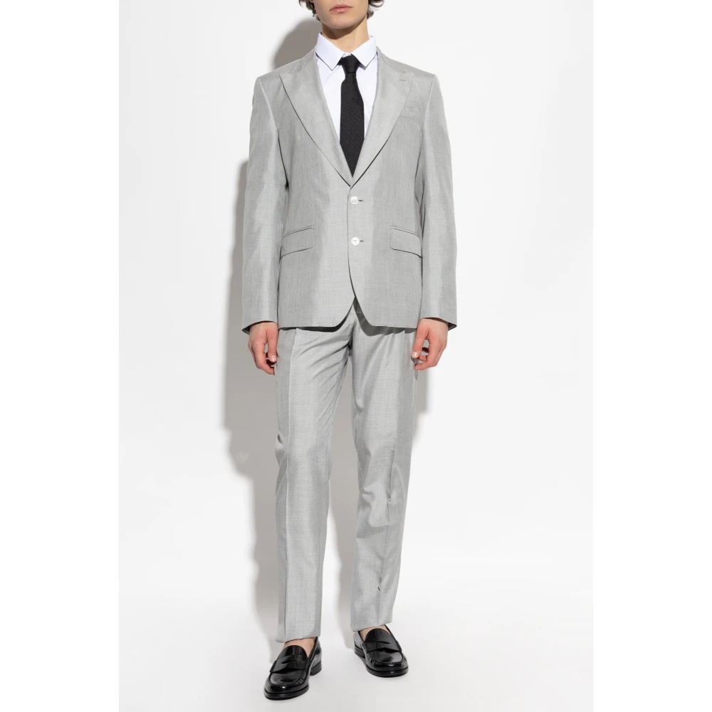 Dolce & Gabbana Zijden pak Gray Heren