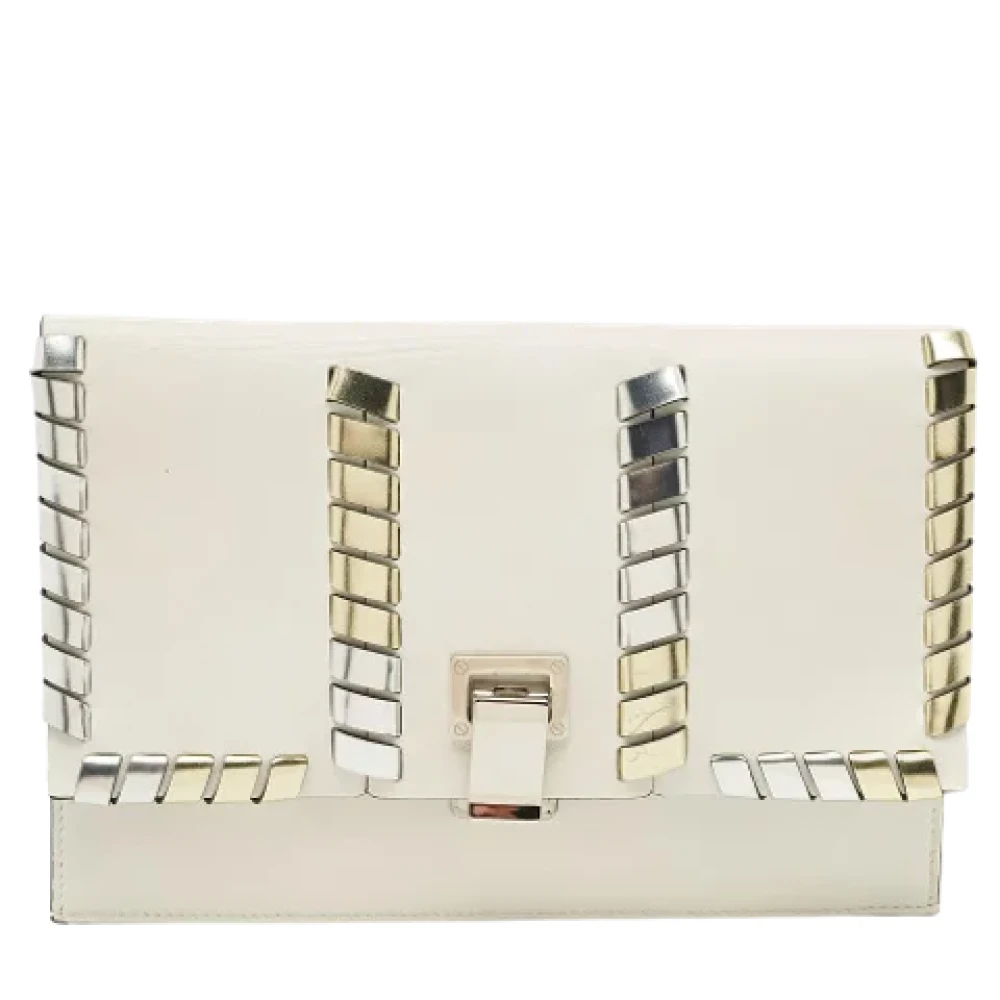 Proenza Schouler Pre-owned Leather clutches White Dames