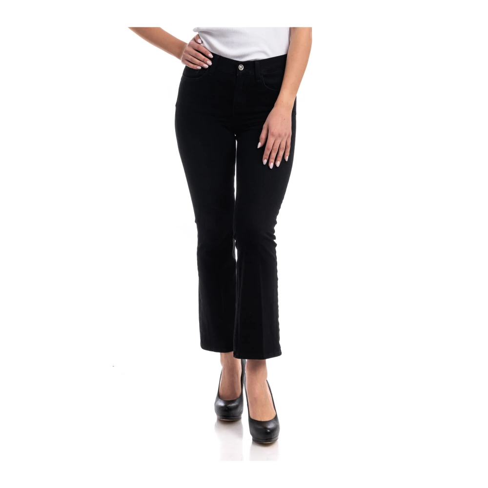 Liu Jo Hoge Taille Prinses Jeans Black Dames