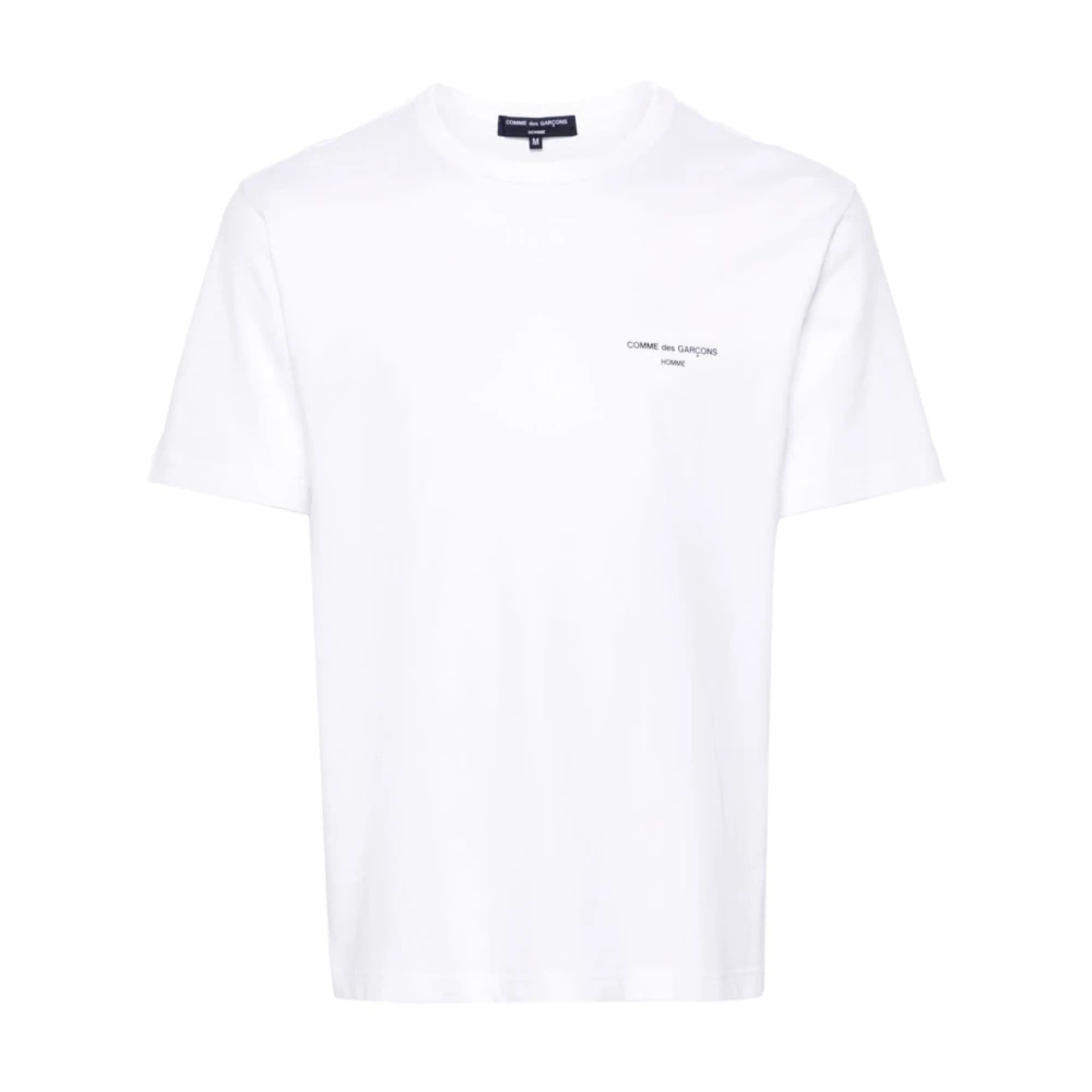 Comme des Garçons Logo Print Katoenen T-shirt White Heren