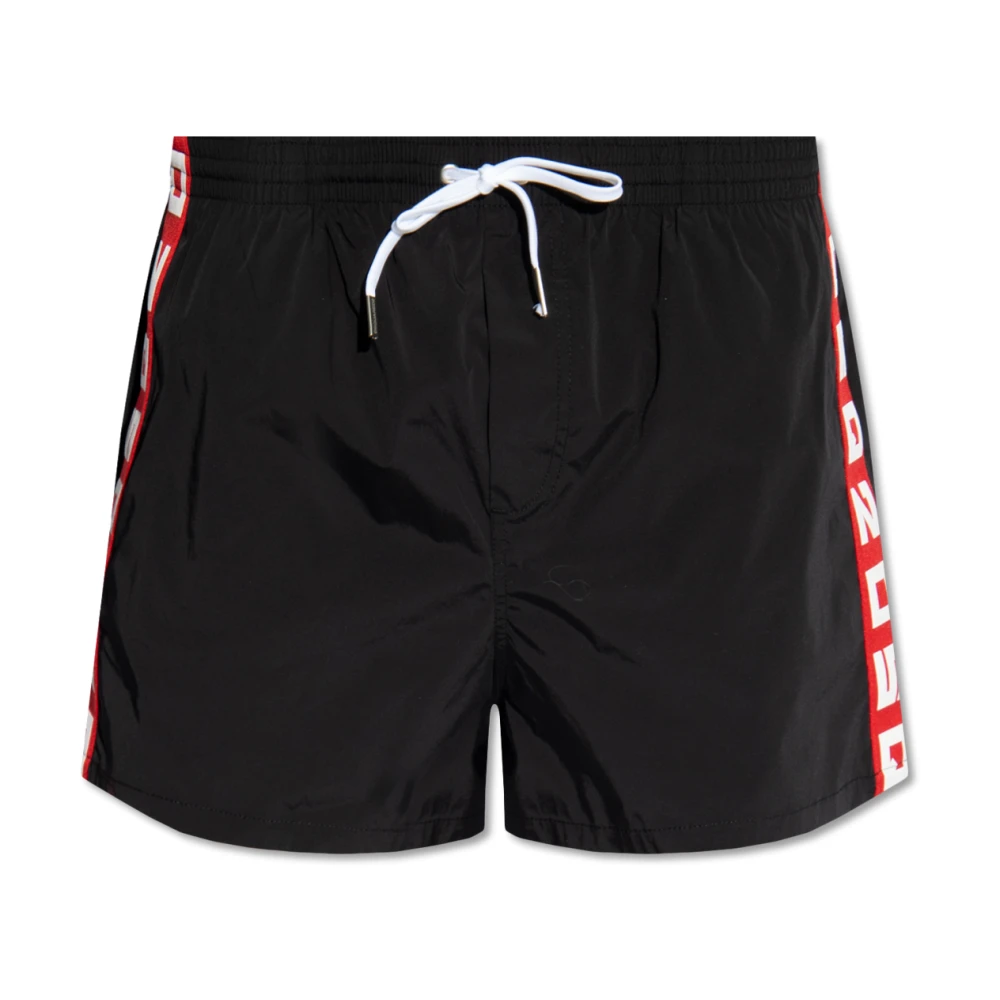 Dsquared2 Men's Black Swimming Shorts With Logo - Beachwear - M - Swimwear