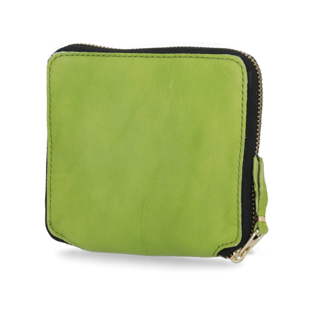 Comme des Garçons Groene Leren Portemonnee met Meerdere Zakken Green Dames