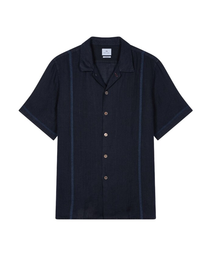 navy-linen-short-sleeve-shirt